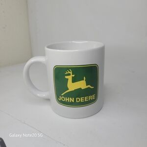 John Deere Green and Yellow Logo Ceramic Coffee Mug